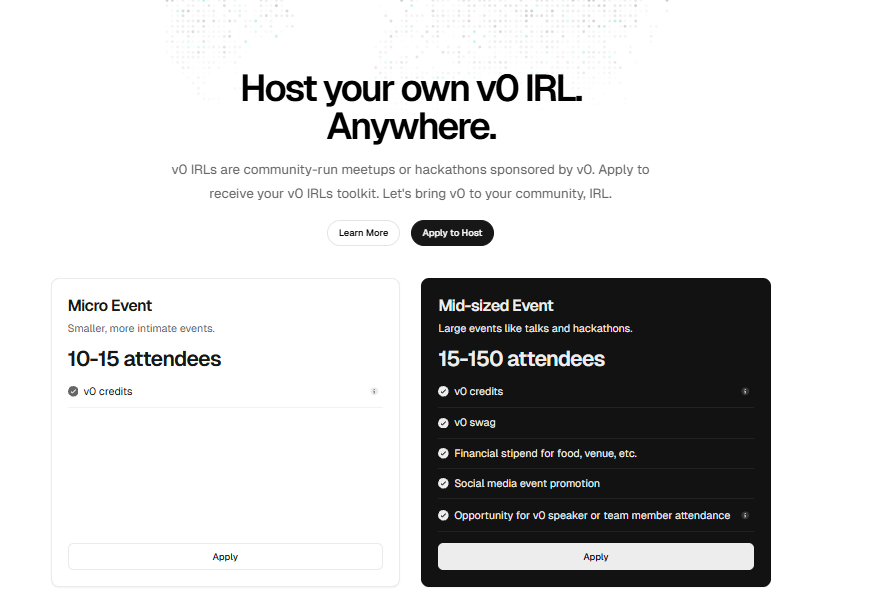 Using v0 dev via command line interface